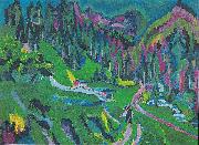 Ernst Ludwig Kirchner Landschaft Sertigtal Spain oil painting artist